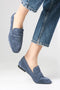 Genuine Suede Blue Color Loafer