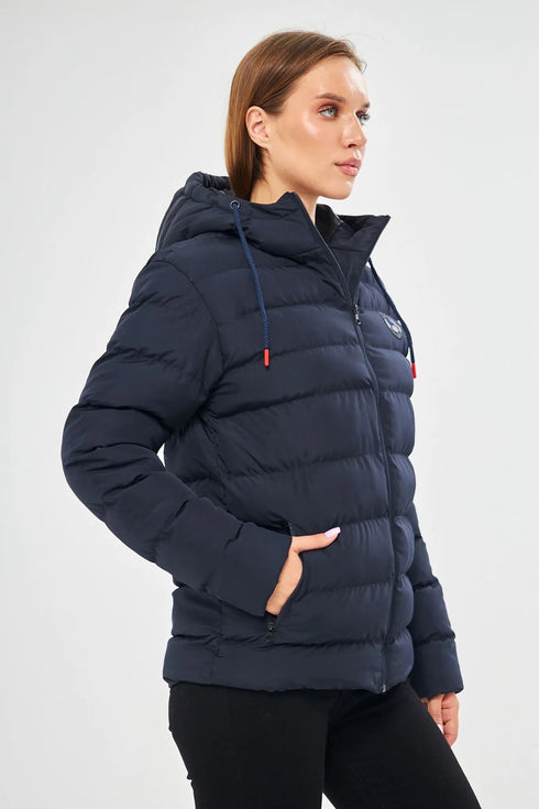 جكيت مبطن وتر بروف لون أزرق غامق