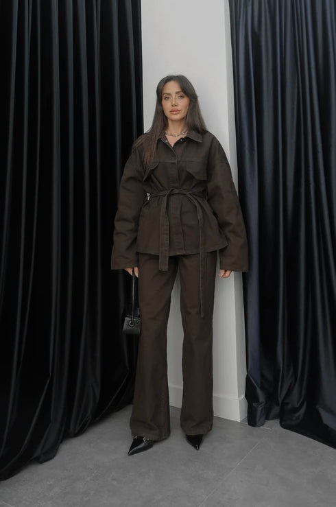 طقم جينز جكيت وبنطلون