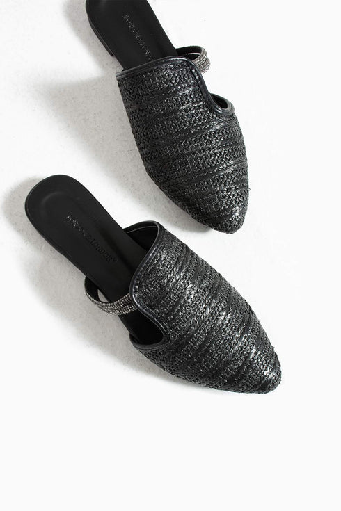 Women's Black Knitted Slippers