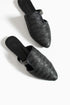 Women's Black Knitted Slippers