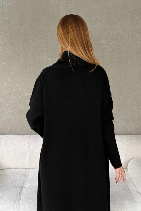 كارديغان تريكو لون أسود