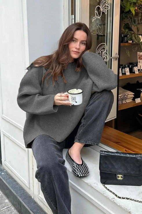 كنزة تريكو اوڤر سايز