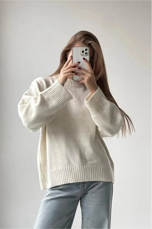 كنزة تريكو اوڤر سايز