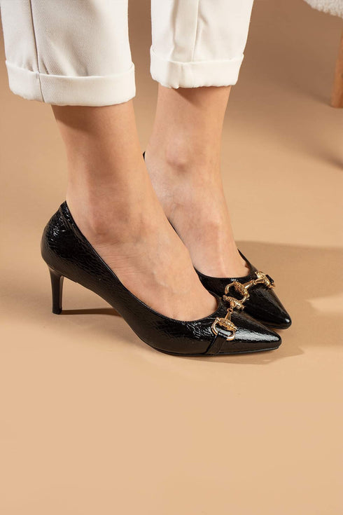 Black Stiletto Heel Shoes