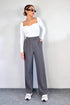 بنطلون نسائي خصر عالي - لون رمادي