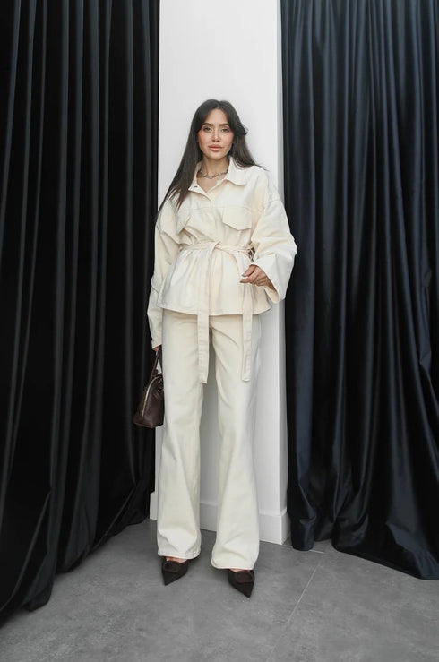 طقم جينز جكيت وبنطلون