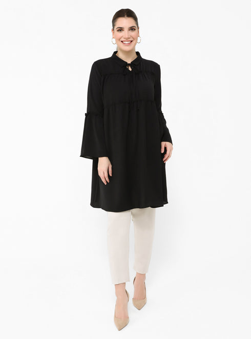 تونيك واسع لون أسود