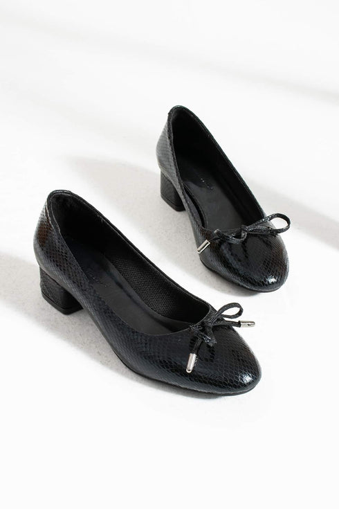 Black Snake Classic Heels