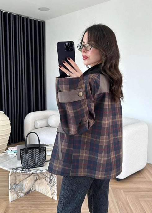 ترانشكوت كاروهات لون بني