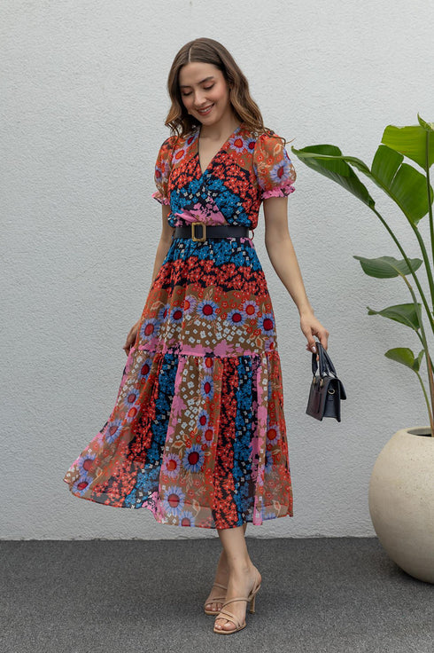 فستان نسائي- لون برتقالي