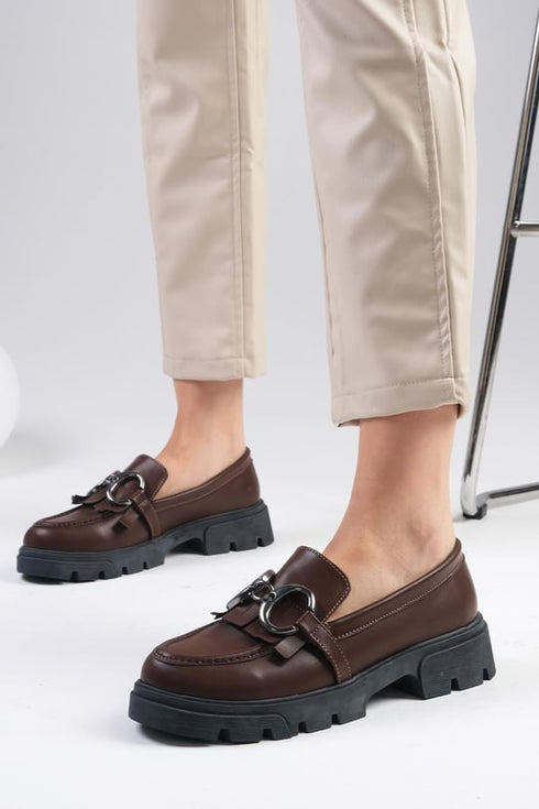 حذاء أكسفورد لون بني