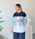 قميص نسائي باللون الأزرق
