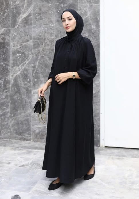 فستان طويل - أسود