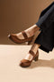 Camel Wedge Heeled Shoes