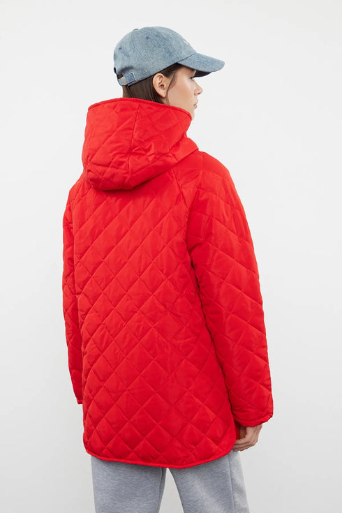 جكيت مبطن أحمر وتر بروف