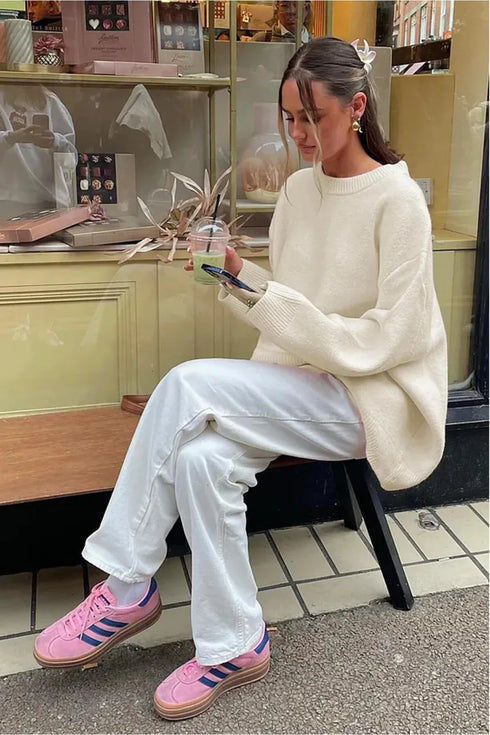 كنزة تريكو اوڤر سايز