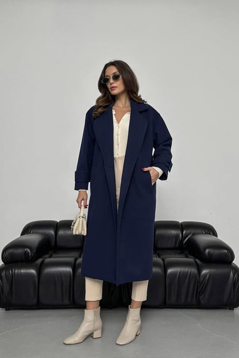 جكيت جوخ طويل - كحلي