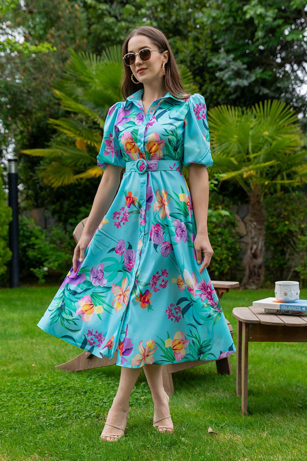 فستان - ازرق