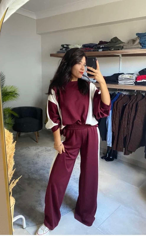 طقم سبور قماش اويشو باللون البوردو