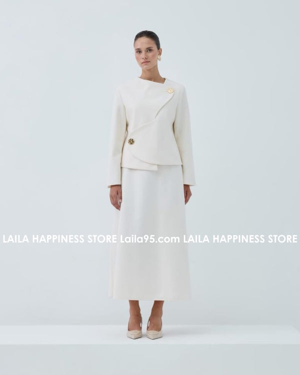 طقم جوخ قطعتين جكيت وتنورة