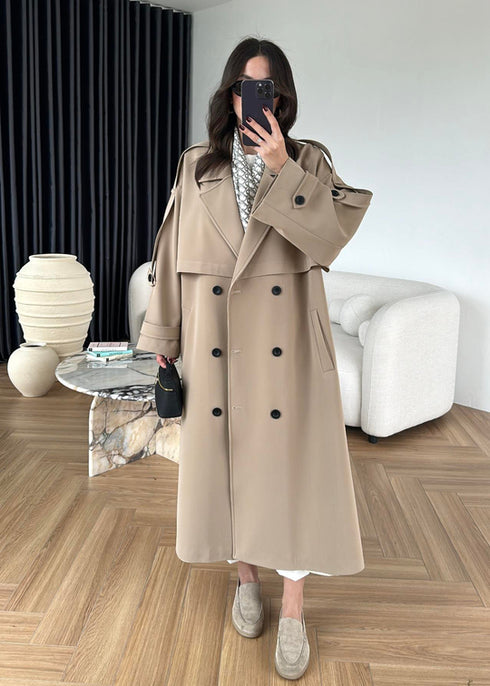 ترانشكوت خريفي بكتف مزين بأزرار - 950001