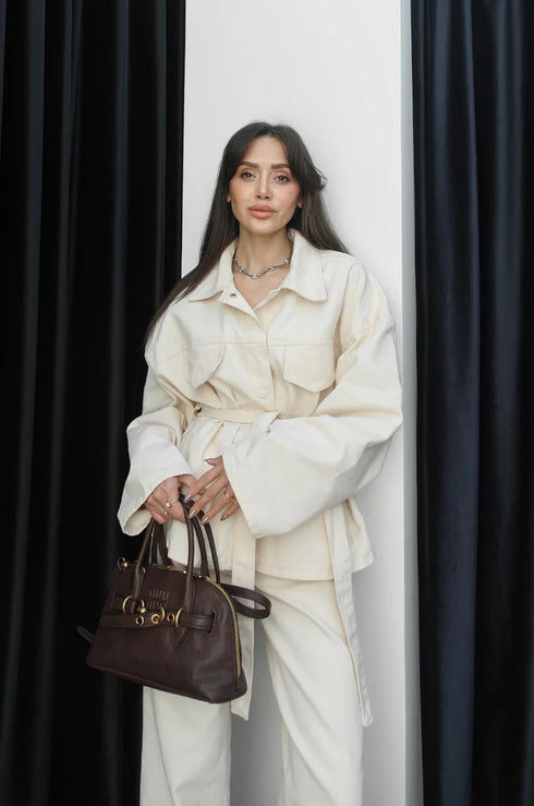 طقم جينز جكيت وبنطلون