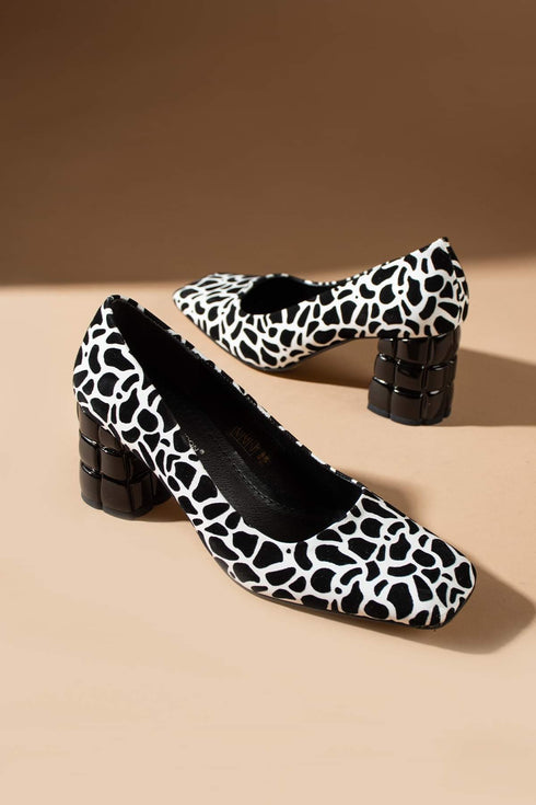 Black Zebra Classic Heels