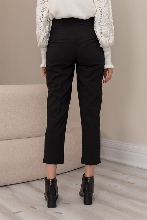 بنطلون بأزرار مزدوجة - أسود