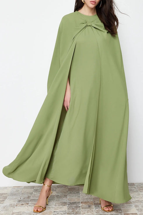 فستان نسائي قطعتين باللون الكاكي