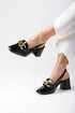 Black Patent Leather Heeled Shoes