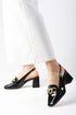 Black Patent Leather Heeled Shoes