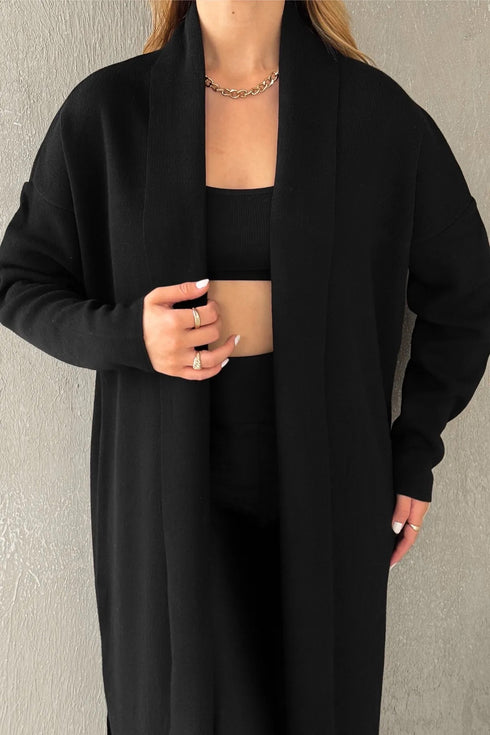 كارديغان تريكو لون أسود