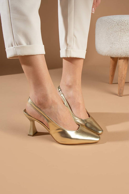 Gold Heeled Shoes