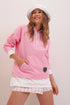 سويت شيرت نسائي باللون الوردي
