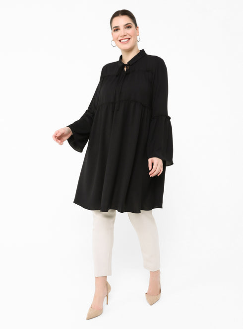 تونيك واسع لون أسود