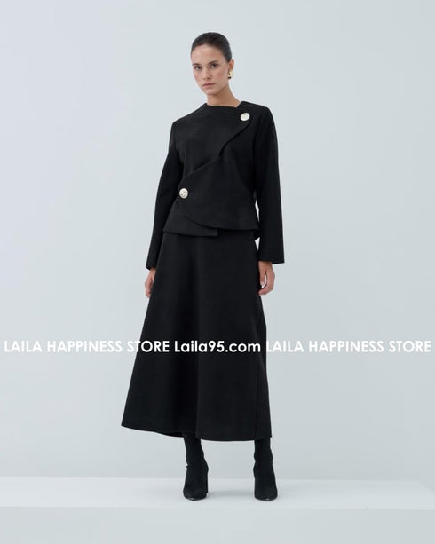 طقم جوخ قطعتين جكيت وتنورة