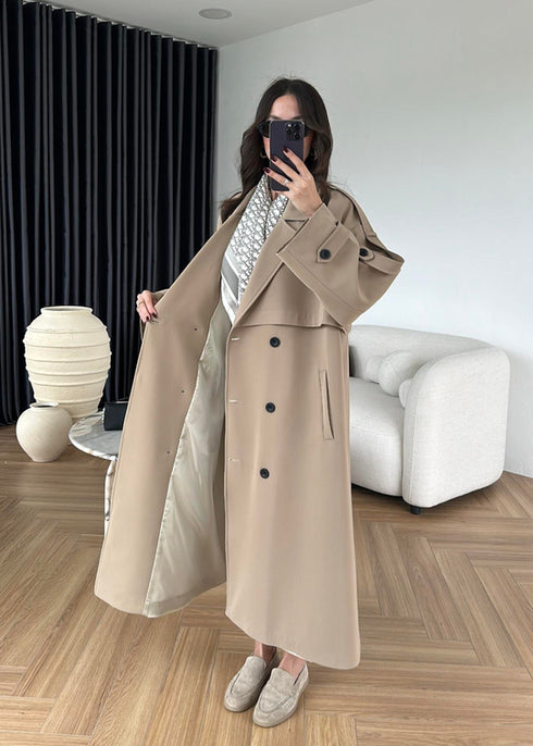 ترانشكوت خريفي بكتف مزين بأزرار - 950001