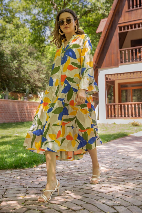 فستان مورد - بيج