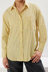قميص مخطط أوفر سايز لون أصفر
