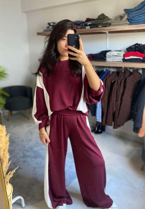 طقم سبور قماش اويشو باللون البوردو