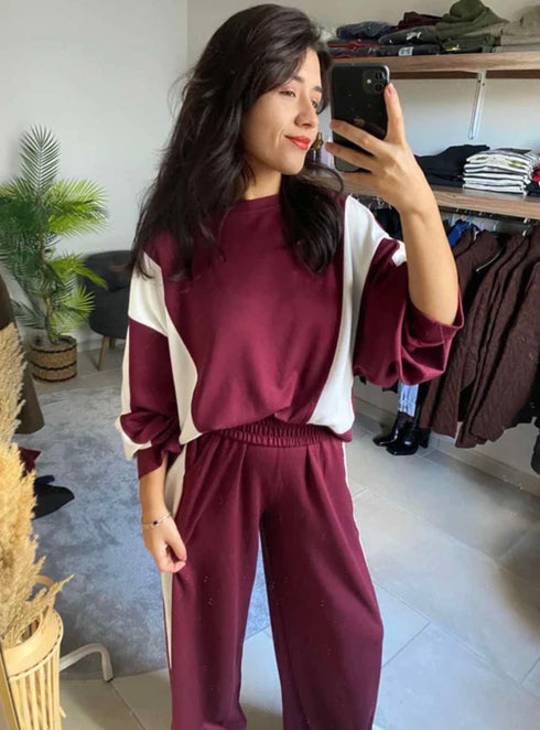 طقم سبور قماش اويشو باللون البوردو