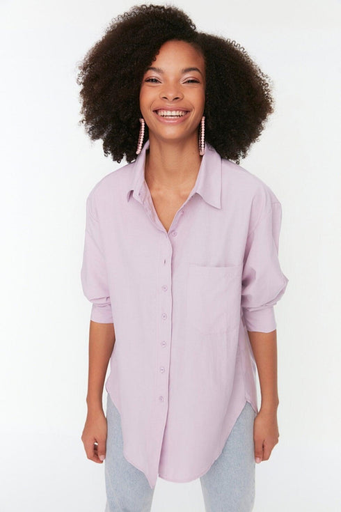 قميص اوفر سايز - بنفسجي