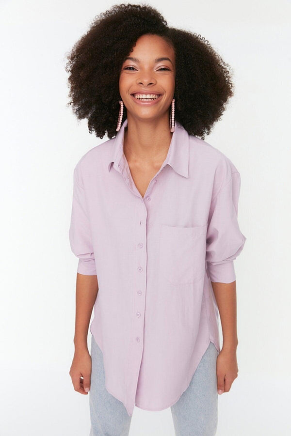 قميص اوفر سايز - بنفسجي