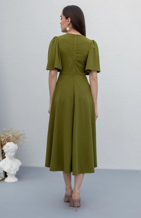 فستان - أخضر زيتي