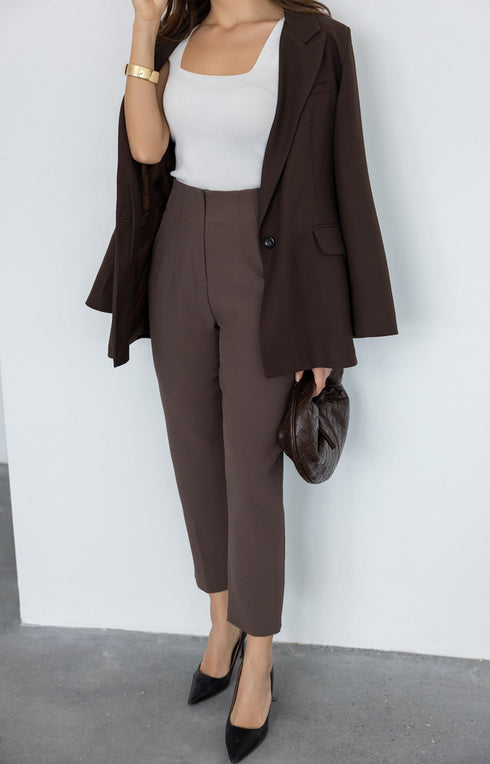 بنطلون كلاسيكي - بني