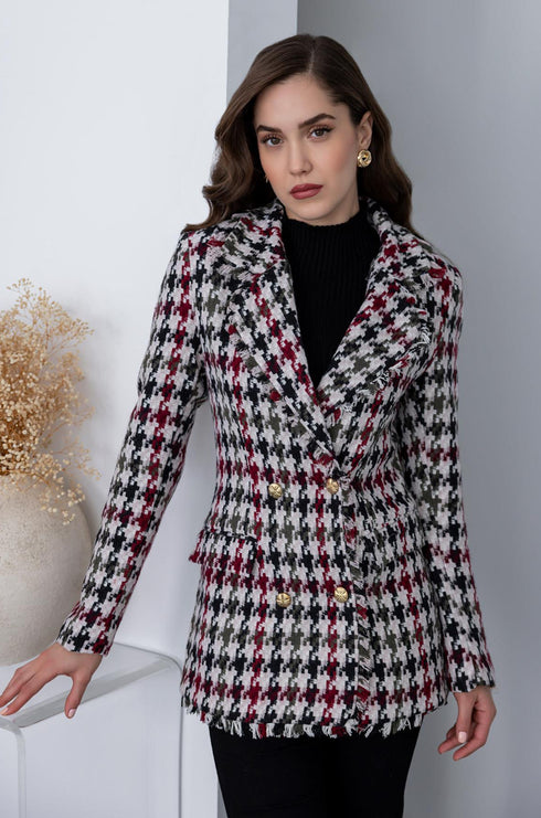 جكيت كاروهات - كريمي