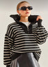 Knitwear Striped Sweater - Black