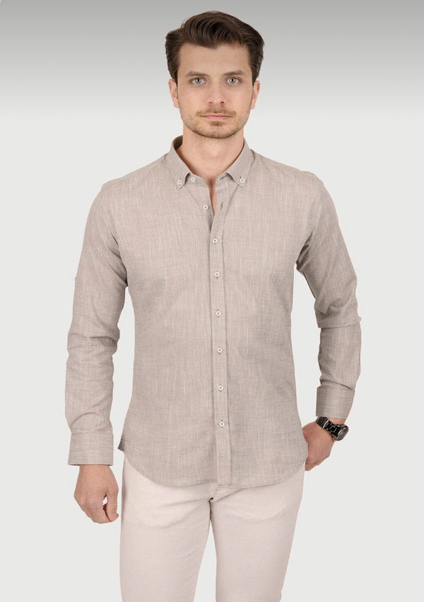 قميص رجالي لون بيج