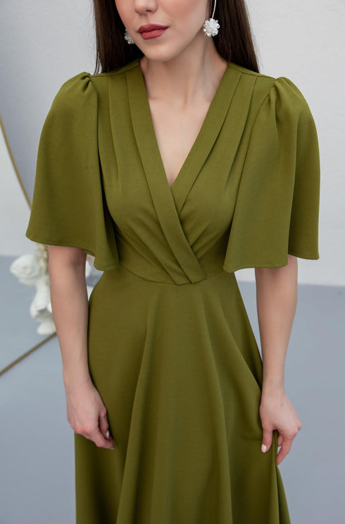 فستان - أخضر زيتي